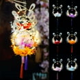 thumbnail image 2 of Bearachild Linterna de artesanía de Festival estilo chino luz patrón de Animal lindo lámpara colgante decoración herramienta de iluminación para el Artesanía Naranja pluma naranja Bearachild HA073149-09, 2 of 6