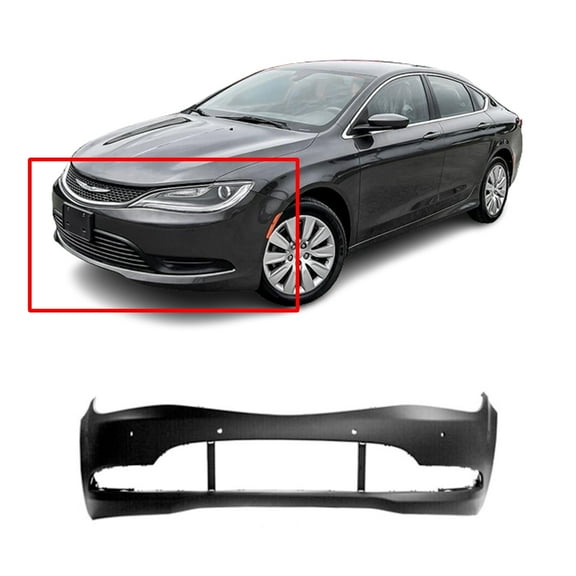 DCP Front Bumper Cover For 2015-2017 Chrysler 200 W/Park Holes Primed CH1000A16