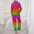 thumbnail image 5 of Bingfone Womens Pajama Sets Rainbow Glitter Print,Long Sleeve Loungewear Pajamas Set-X-Large, 5 of 9