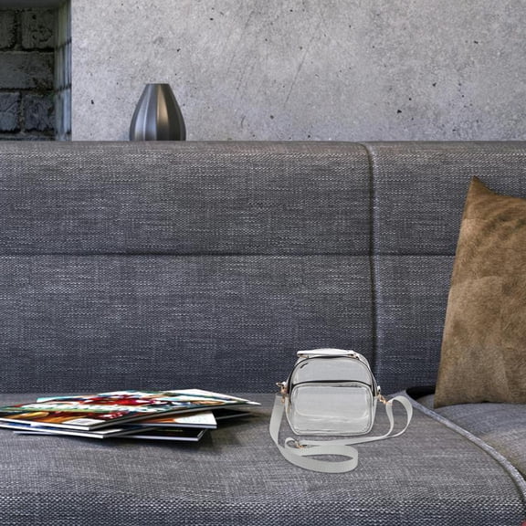 NICEXMAS 1Set PVC Clear Purse Bag Transparent Crossbody Tote for Concerts 8.3x7.1x1In