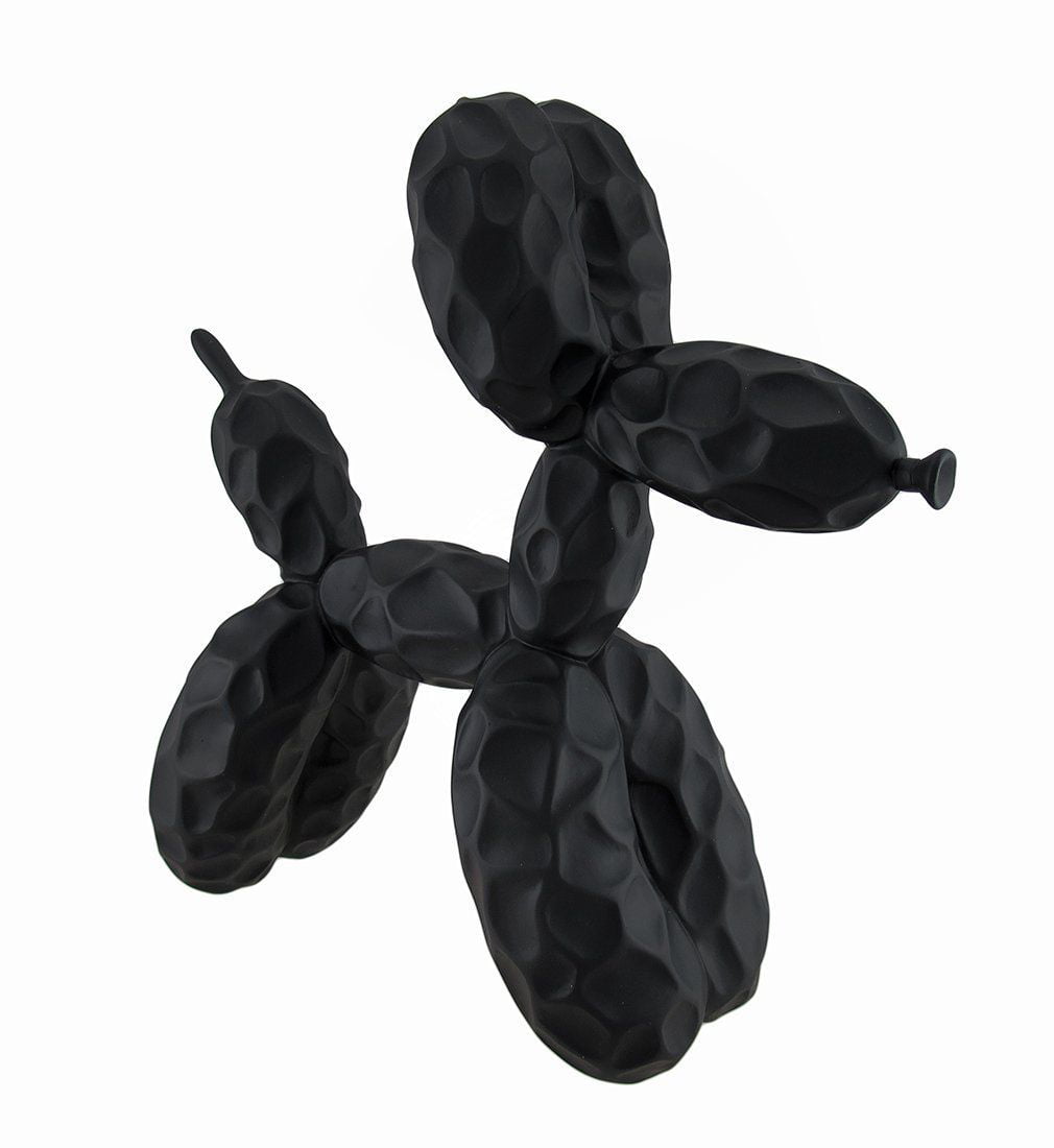 BUPPIES! Resin Balloon Dog Animal Figurine, Black Mosaic 10