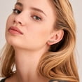 thumbnail image 3 of PRIYAL Turquoise Earring 18K Gold Brass Plated Retain Circular Metallic Ear Clasp For Women, 3 of 14