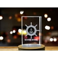 thumbnail image 3 of A Wheel of Voyages | Marine Wheel 3D Engraved Crystal, 3 of 6