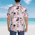 thumbnail image 6 of Daiia Cat Hawaiian Shirt for Men Gentle Cotton Regular Short Sleeve Casual-Medium, 6 of 9