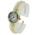 thumbnail image 3 of GlassOfVenice Murano Glass Millefiori Bangle Watch - Gold, 3 of 6