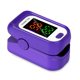 thumbnail image 1 of Oxímetro de pulso de dedo OX con pantalla LED grande, oxígeno y cordón para pilas AAA (morado), 1 of 5