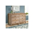 thumbnail image 5 of Camaflexi Baja 6 Drawer Dresser Solid Wood Dresser Organizer Storage Cabinet, Barnwood, 5 of 8