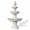 White, variant on 58.3" 3-Tier Electric Outdoor Freestanding Water Fountain - Classic Leaf Design, White Resin with Pump