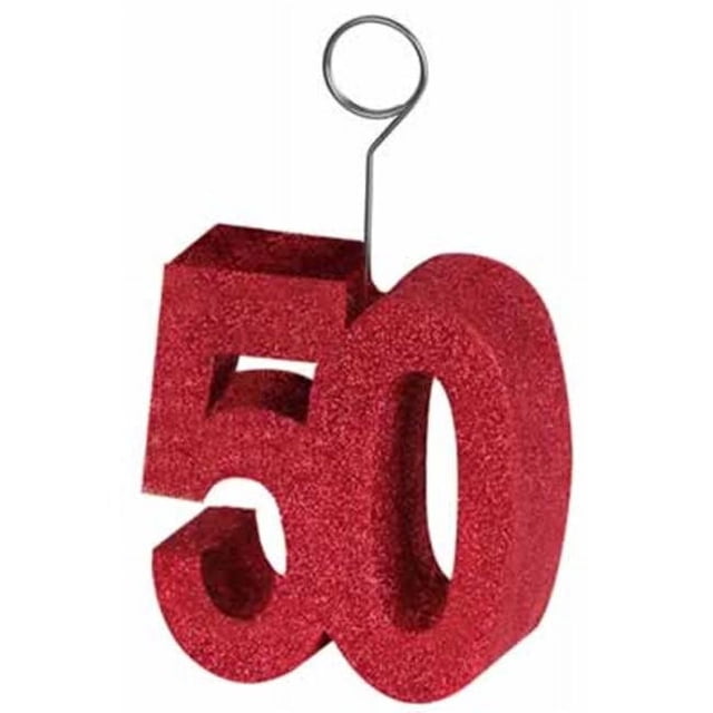 Beistle 50751-50 Rouge Scintillant 50 Photo et Porte-Ballon - Pack de 6