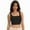 Black, variant on Women's Sleeveless Square Neck Crop Top - Cute Seamless Slim Fit Tank Top, Breathable Summer Casual Wear, XS-L