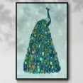 thumbnail image 2 of Christmas Peacock Christmas Tree - Framed Gallery Wrapped Holiday Canvas - 25 x 37 - Black Frame, 2 of 8