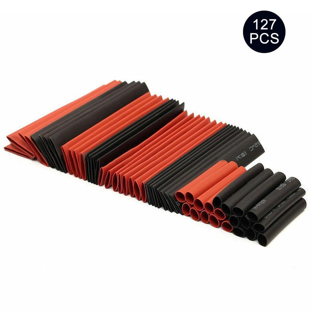 127pcs 7 Sizes Black Polyolefin Heat Shrink Tube Assortment Wire Wrap Electrical 127pcs 7 Sizes Black Polyolefin Heat Shrink Tube Assortment Wire Wrap Electrical
