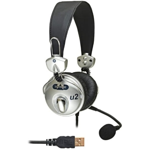CAD Audio USB Stereo Headphones with Microphone, Black