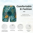 thumbnail image 5 of Balery Tropical Leaves Mens Swim Trunks Swim Shorts for Men Quick Dry Inseam Beach Shorts with Compression Liner Pocket-Large, 5 of 9