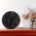 thumbnail image 2 of GZHJMY Round Digital Clock Black Marble Texture Creative Decorative Quiet Not Ticking Clock,Bedroom Living Room Bathroom Kitchen Office Wall Ornament (Black 10x10In), 2 of 7