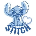 thumbnail image 2 of Girls Lilo & Stitch Blue Alien Heart T Shirt, 2 of 4