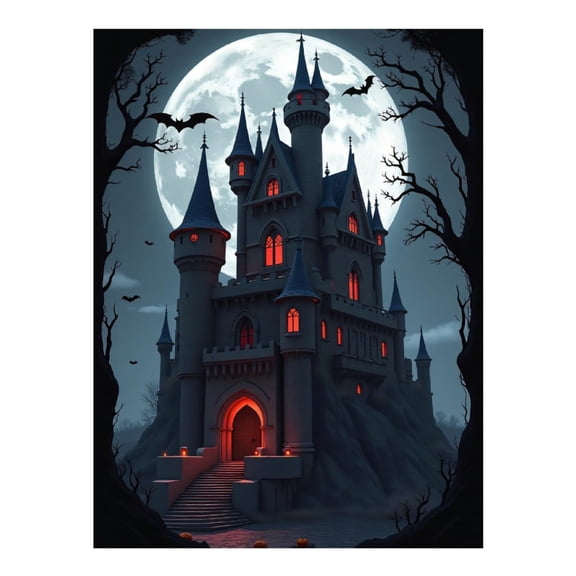 Diamond Art Kit for Adults, Classic Castle Graphite Print No.83 Diamond Painting for Adults Beginners, 5D DIY Diamond Art Painting Kits, Colorful Diamond Painting Craft for Home Decor 12x16