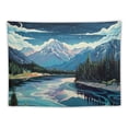 thumbnail image 5 of PRATYUS Mountain Tapestry Forest Tree Tapestry for Bedroom Aesthetic Starry Night Moon Stars Tapestrys Wall Hanging for Room Painting, 5 of 6