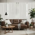 thumbnail image 2 of Ambesonne Modern Window Curtains, Geometric Diamond Shapes, Each 28" W x 84" L, Sage Green and White, 2 of 5