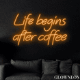 thumbnail image 3 of Glowneon Life Begins After Coffee Neon Sign, Coffee Shop Wall Decor, 3 of 5