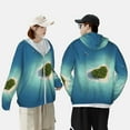 thumbnail image 6 of Sigee Paradise Island Print UPF50+ Men's Sun Protection Hoodie Shirt SPF UV Shirt Long Sleeve Fishing Outdoor Lightweight, S-3XL, 6 of 9