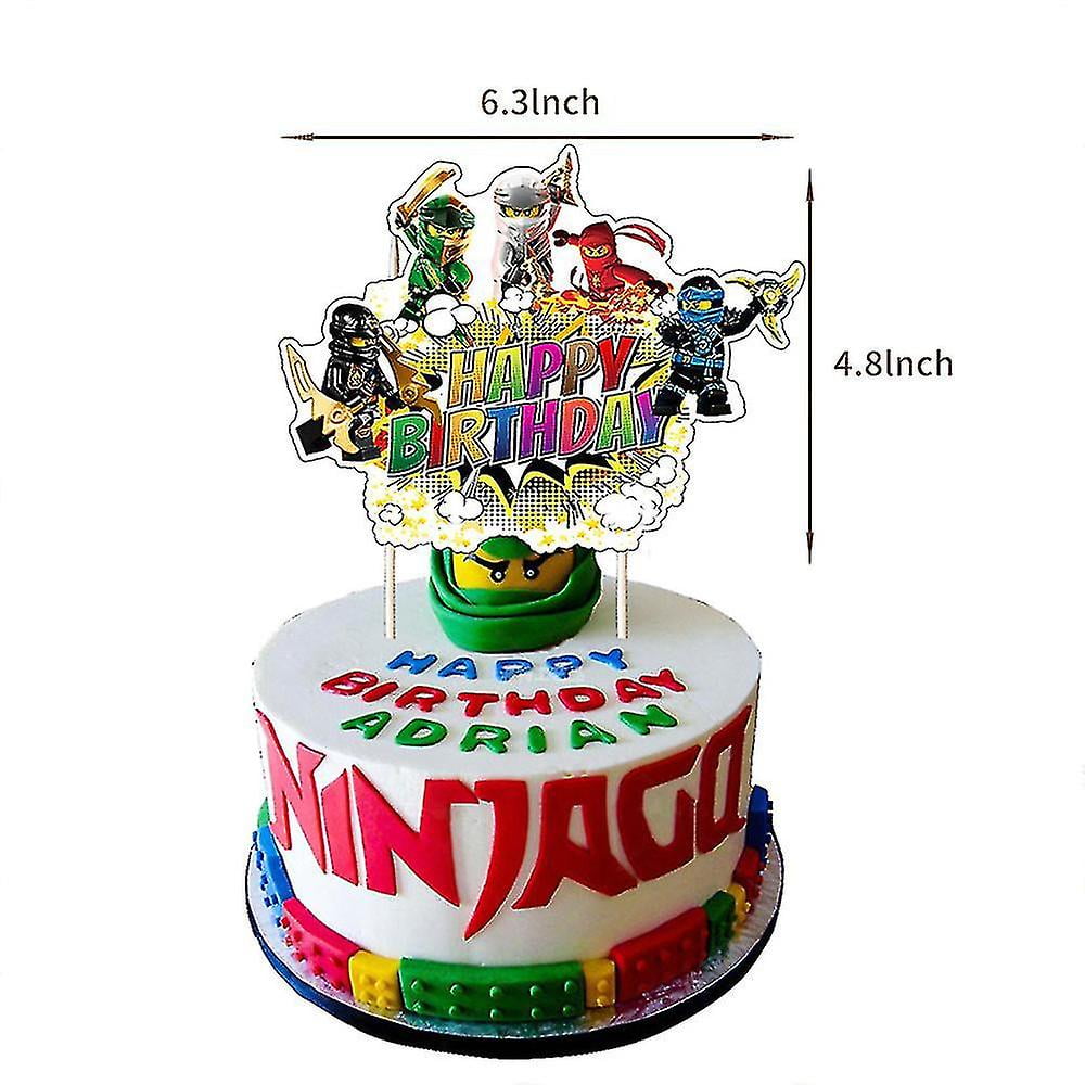 Lego Ninjago Birthday Party Supplies Kits Pull Flag Banners Balloons Cake Toppers Decoration WX Walmart