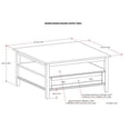 thumbnail image 2 of Bowery Hill Wood 36" Square Transitional Coffee Table in Light Golden Brown, 2 of 9