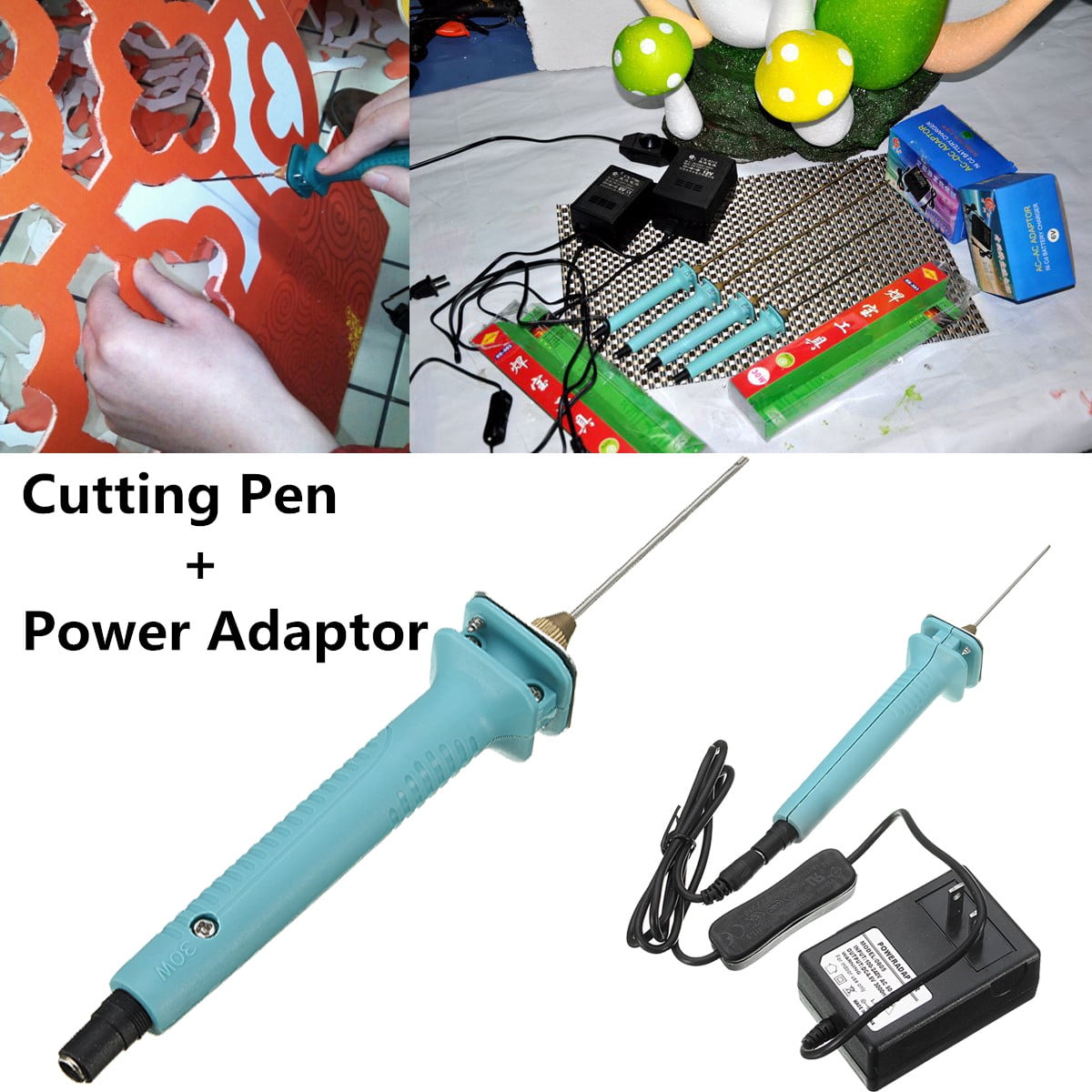Portable Electric Cutter Styro Foam Polystyrene Hot Wire Knife Styrofoam Craft Tool 10cm