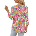 thumbnail image 5 of Women's Fall Blouses for Work Women's Tops Womens 3/4 Sleeve Tops Blouses Reorder Items Fashion Gifts, 5 of 7