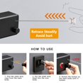 thumbnail image 2 of Caja retráctil de ABS + secador de aluminio con cuerda doble ajustable de acero inoxidable para hotel, método de montaje en pared, 13,8 pies, negro, 2 of 5
