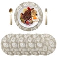 thumbnail image 5 of Ryvnso Pinecone and Leaf Round Plate Mats Dining Table Placemat Set of 4 for Holiday Decoration, 5 of 7