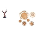 thumbnail image 1 of Figura de cabeza de ciervo,Adorno de cabeza de ciervo,estatua de animal decorativa,Figura de cabeza de ciervo para decoración de mesa creativa,Manualidades de pared,Decoración para colgar en, 1 of 8