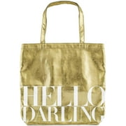 Hello Darling Tote Bag in Metallic Gold