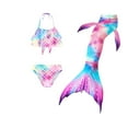 thumbnail image 3 of Swimsuit 3 Piece Bathing Suits Tails Bikini Fish Tail Set Summer Beach Bathing Suit for Teen Girl 10-11 Years, 3 of 8
