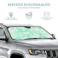 thumbnail image 3 of Car Sun Shade Windshield, Green Butterfly Pattern Automotive Front Window Sun Visor for Cars SUV Trucks-Sunshade Blocks Heat and Sun's UV Rays, Small Size, 3 of 8