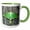 Green/White, variant on 3drose, Female Luna Moth Insect - Na02 Aje0297 - Adam Jones, 11oz Two-tone Black Mug