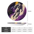 thumbnail image 2 of Picia Astronaut Floating purple Space Pattern Bone China Decorative Plate – Wall Decor with Stand and Adhesive, Elegant Ornament for Living Room, Office, or Entryway-8in, 2 of 6