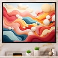 thumbnail image 2 of Designart "Colorful Fantasy Mountainscape II" Extra Large Fractal Framed Wall Art - Modern Multicolor Abstract Entryway Framed Wall Art, 2 of 7