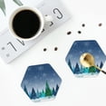 thumbnail image 5 of Balery 6 Pcs Christmas Treesleather Coasters Set, Drink Table Cup Coasters For Living Room Kitchen Coffee Decor, 5 of 9