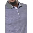 thumbnail image 3 of Men's Short Sleeve Polo Shirt Modern Pattern Golf Gray, 3 of 3