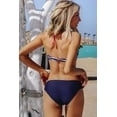 thumbnail image 1 of POGLIP Bikini Rayé Licol Bleu Femme, 1 of 6