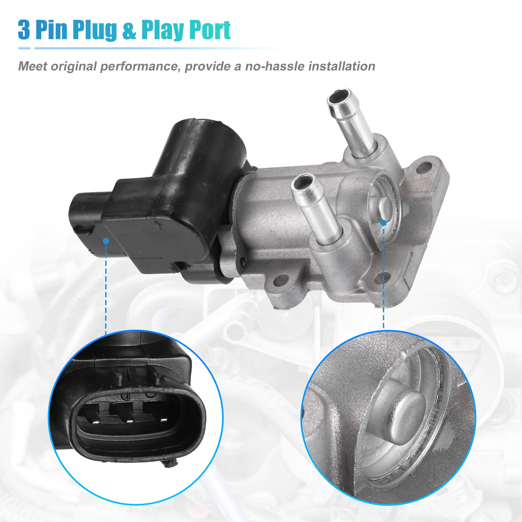 Unique Bargains 1 Pcs Car Idle Air Control Valve Replacement No.2227074400 for Toyota Camry 2000-2001 for Toyota Solara