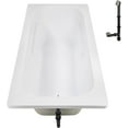 thumbnail image 4 of Streamline N-4280-739-BGL 60 in. x 32 in. Acrylic Soaking Drop-In Bathtub in Glossy White, With External Drain in Brushed Gold, 4 of 6