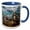 Blue/White, variant on 3drose, Usa, Oregon, Newport. Brown Pelicans at Devils Punch Bowl., 11oz Two-tone Green Mug