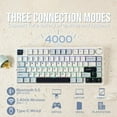 thumbnail image 6 of Aula F75 75% Tri-Mode Wireless Mechanical Gaming Keyboard, Hot Swappable Reaper Switches, RGB Backlit, Bluetooth/2.4GHz/USB-C, Media Knob Control, 4000 mAh Battery, Light Blue, 6 of 23