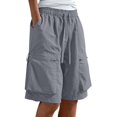 thumbnail image 7 of Women's Quick Dry Cargo Shorts with Pockets, Mid High Waisted Drawstring Elastic Waist, Loose Fit for Outdoor Hiking & Travel, Woven Fabric for Summer Sports & Casual Wear, 7 of 7