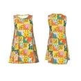 thumbnail image 7 of Naloa different patchwork Print Women's Summer Spring Casual Beach Sundress,Vacation Sleeveless Tank Crewneck Loose Dresses, 7 of 7