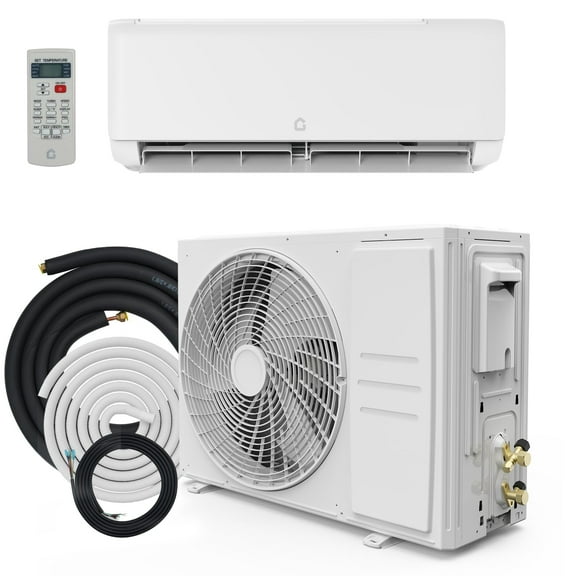 12000 BTU Wifi Mini Split AC, 22 SEER2 208-230V Inverter Ductless Wall AC w/WiFi & Alexa Compatible, Cools Rooms up to 750 Sq.Ft, Energy Efficient Inverter AC Unit w/Complete Installation Kit, Remote