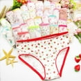 thumbnail image 6 of Bellafa 100% Cotton Girls Lace Hem Underwear Briefs, 12 Pack Toddler Girls Undies Multi-Prints Panties-Random Color, 6 of 8