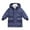 Blue, variant on Girls Down Jacket for Toddlers Long Winter Coat with Hood Insulated Mid Length Warm Outerwear for Kids